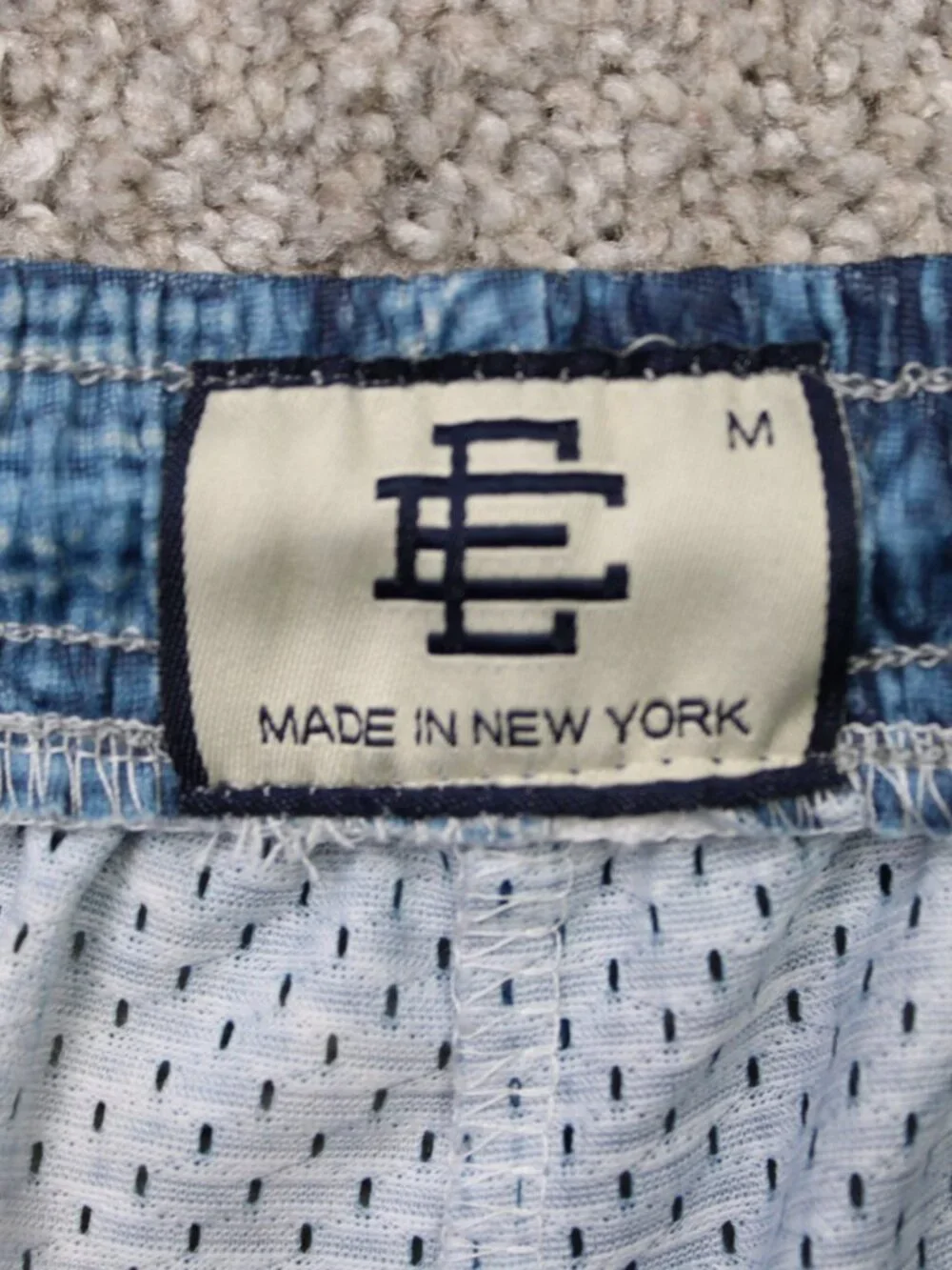 Eric Emanuel EE Basic Shorts Mens Medium Blue Drawstring 5